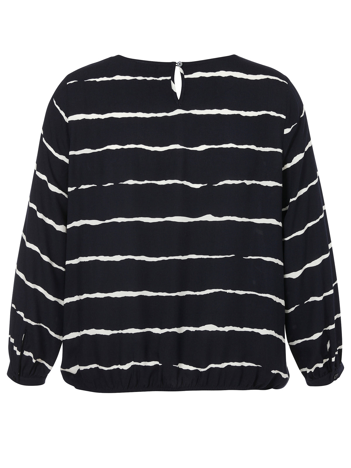 Via Appia Due Navy Stripe Blouse