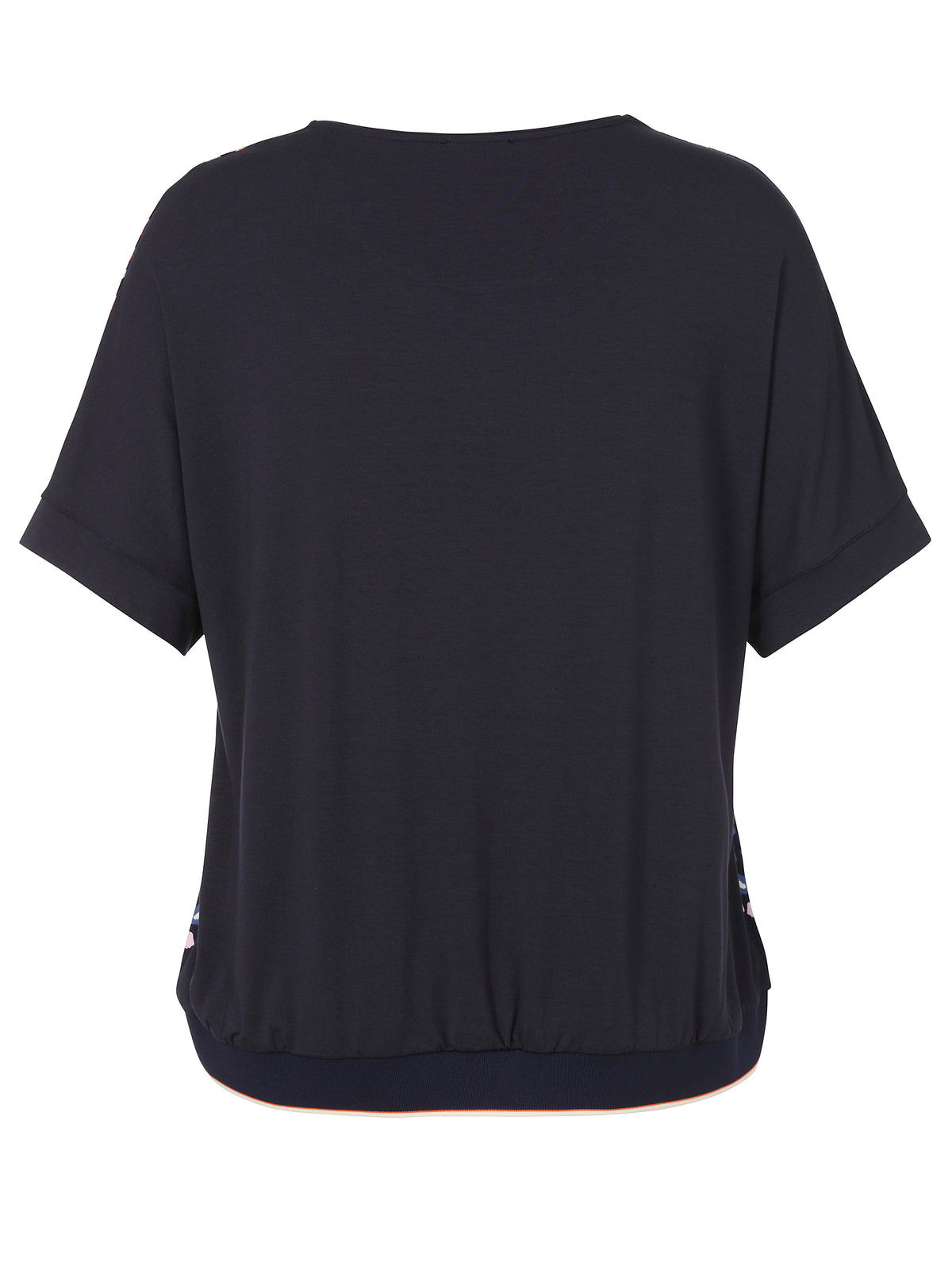 Via Appia Printed Top in Navy