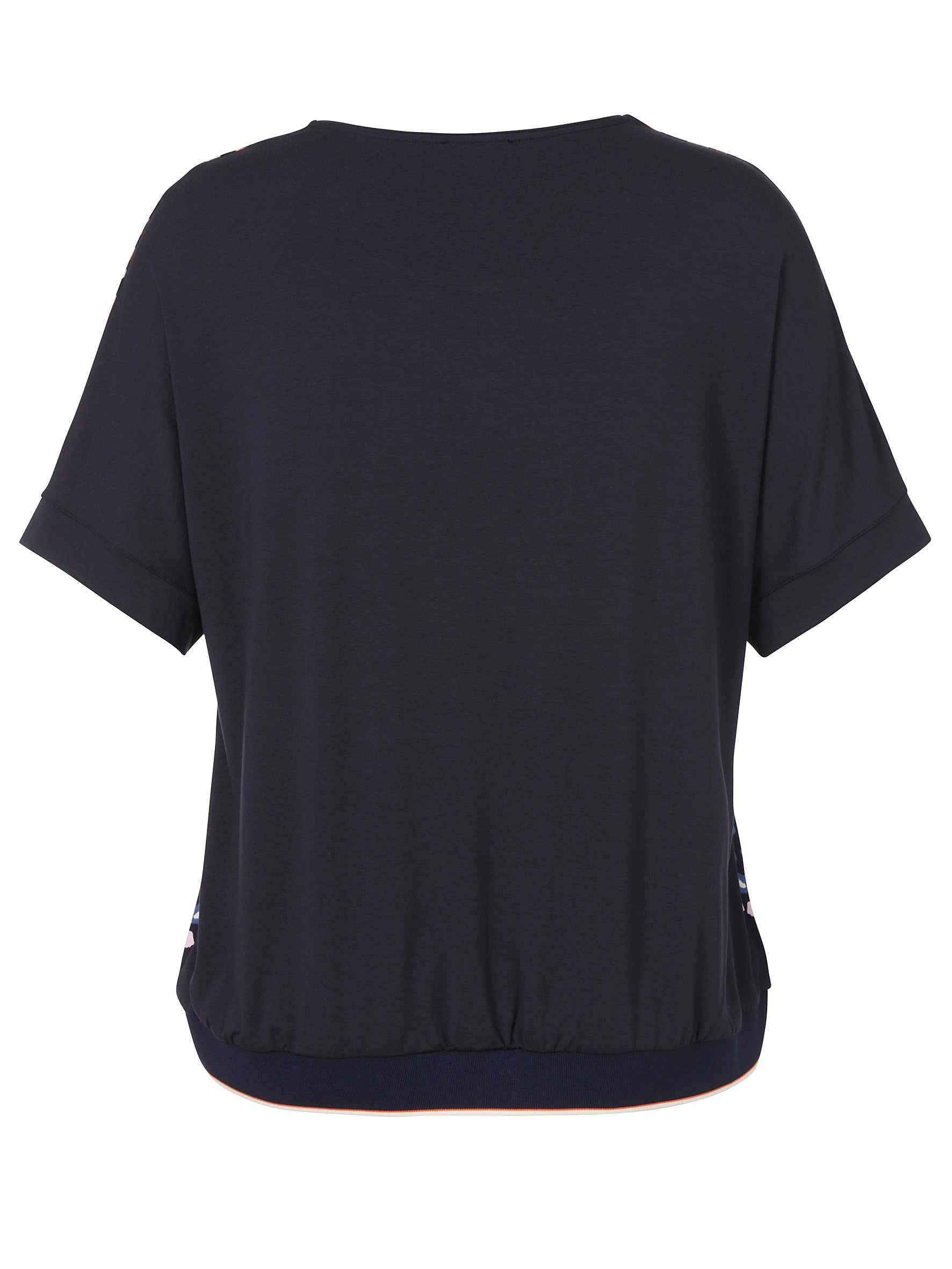 Via Appia Printed Top in Navy