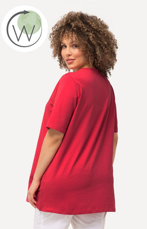 Ulla Popken Square T-Shirt in Red