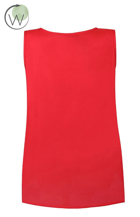 Zhenzi Georgia Vest Top in Red