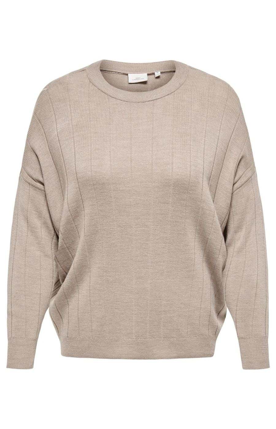 Only Carmakoma Tess Knit Jumper in Beige