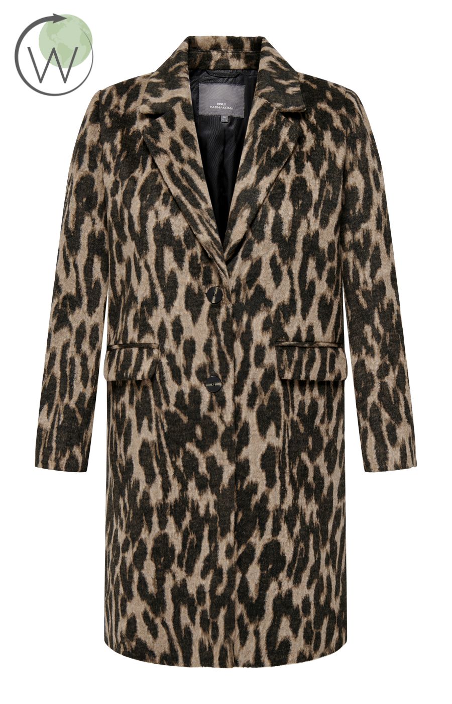 Only Carmakoma Valborg Leopard Print Coat