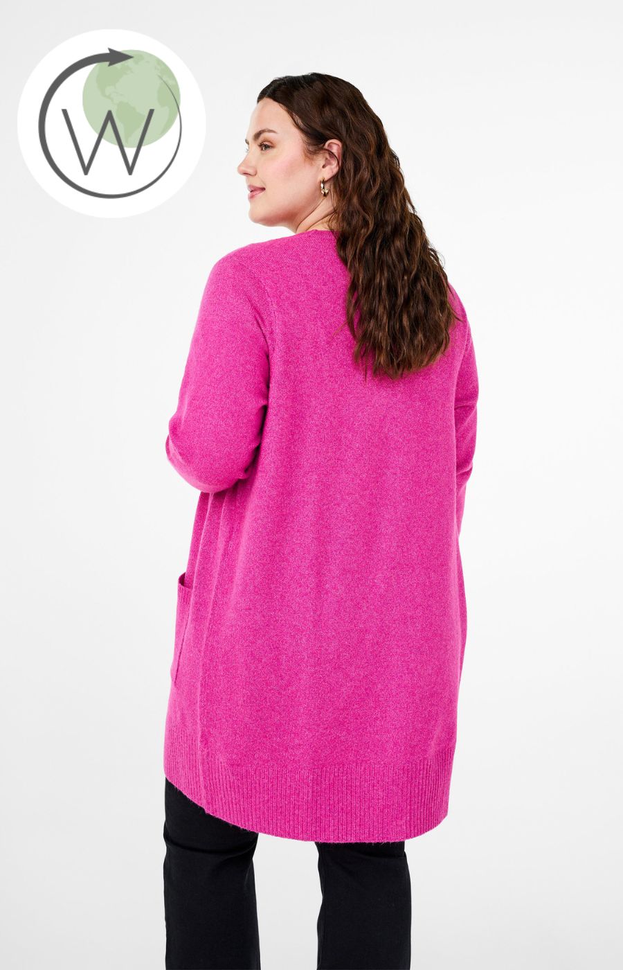 Zizzi Sunny Cardigan in Pink