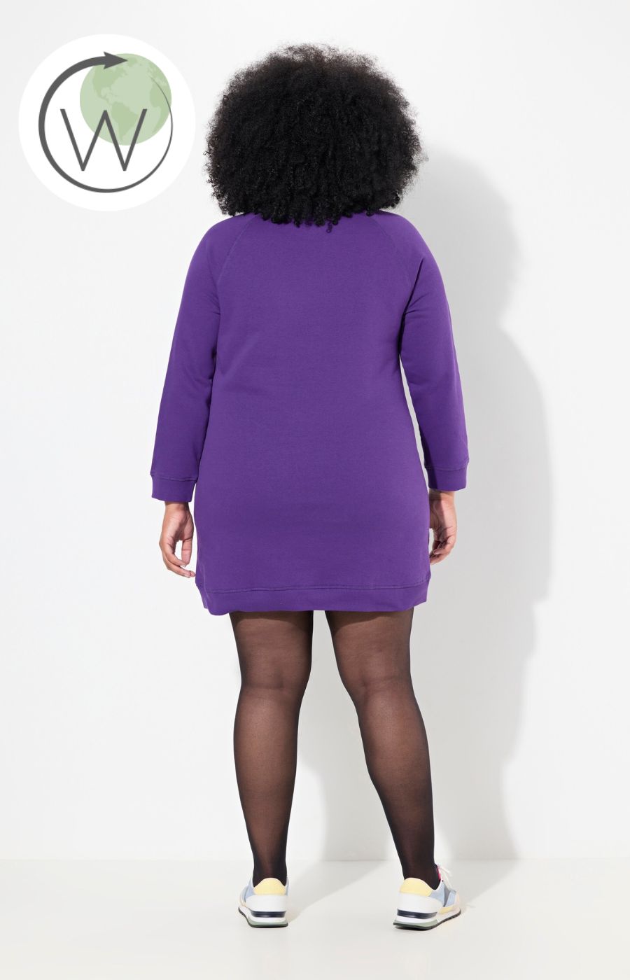 Ulla Popken Sweater Dress in Purple