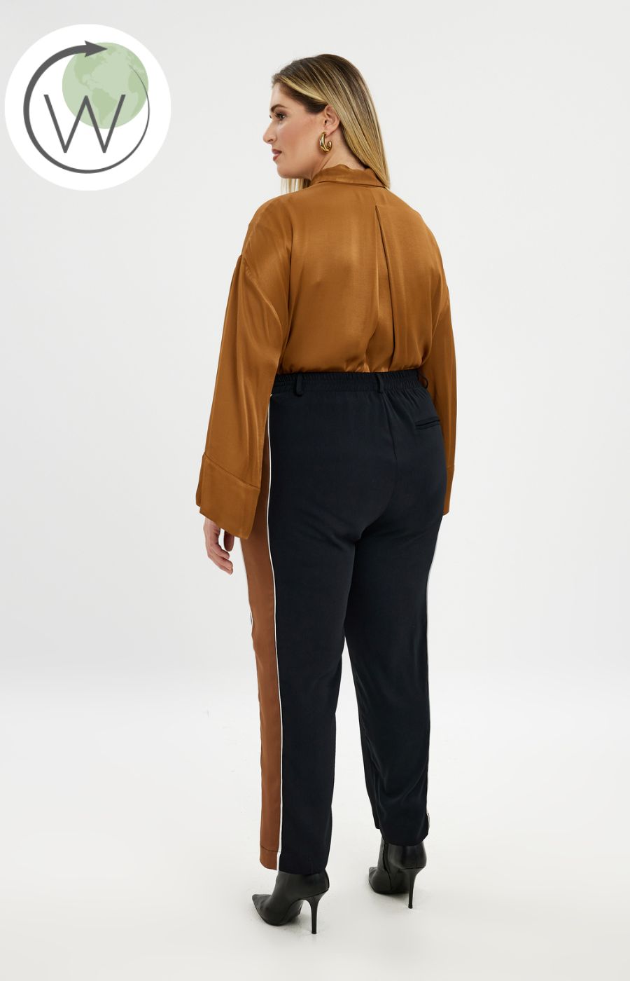 Mat Black and Brown Trousers