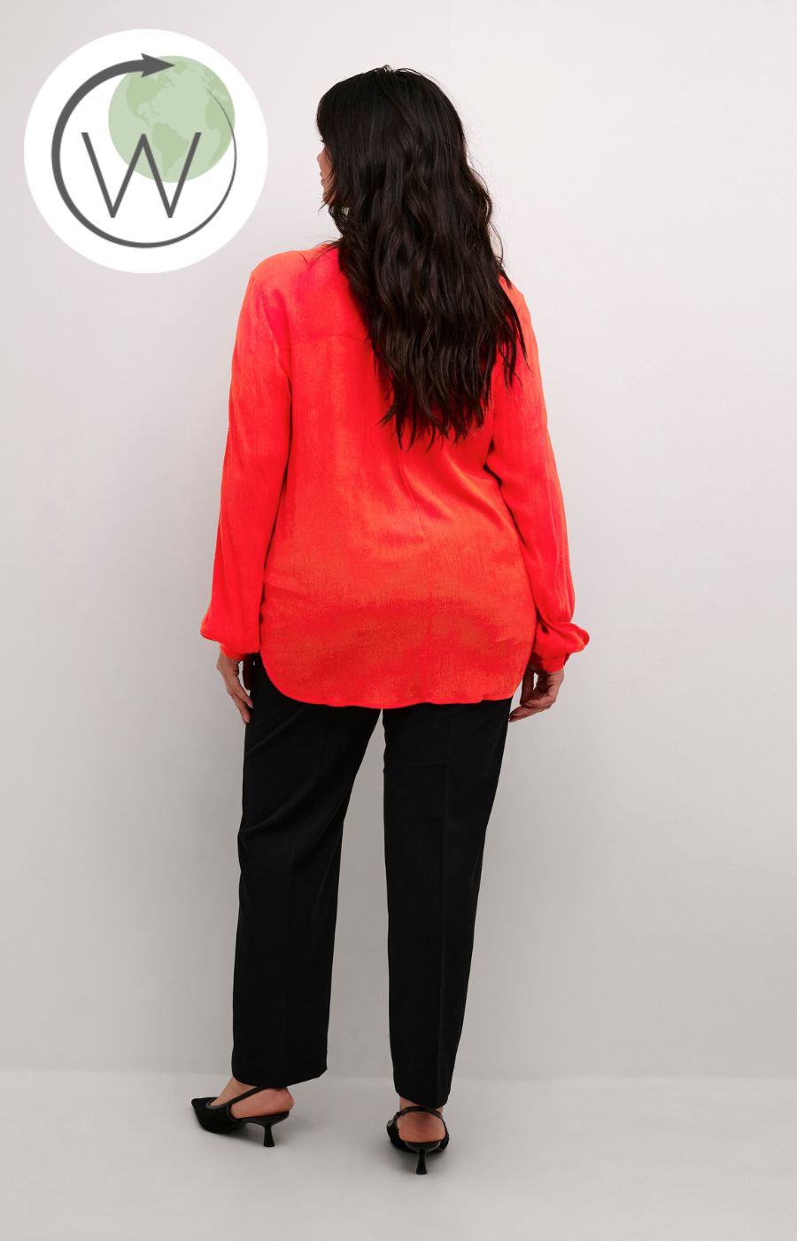 Kaffe Curve Ami Blouse in Red