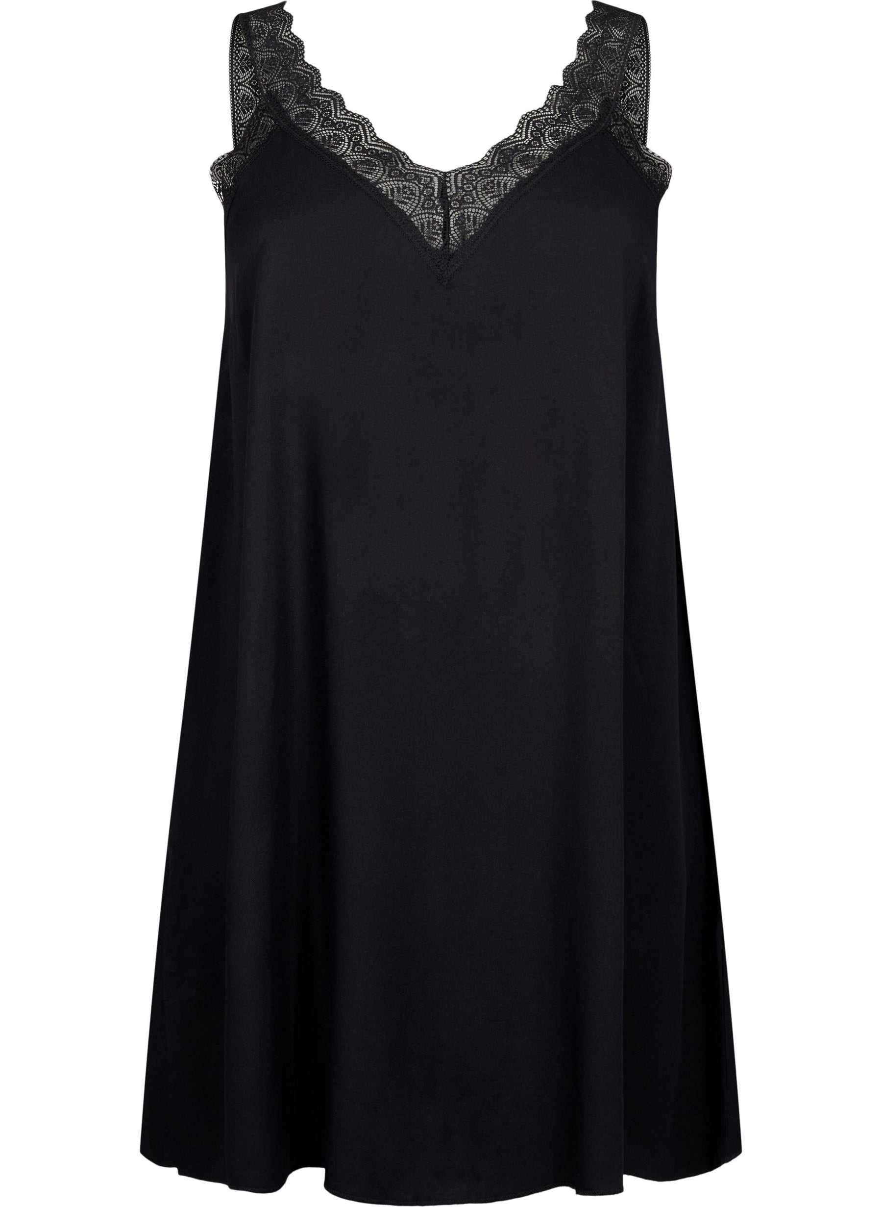 Zizzi Ali Lace Dress in Black