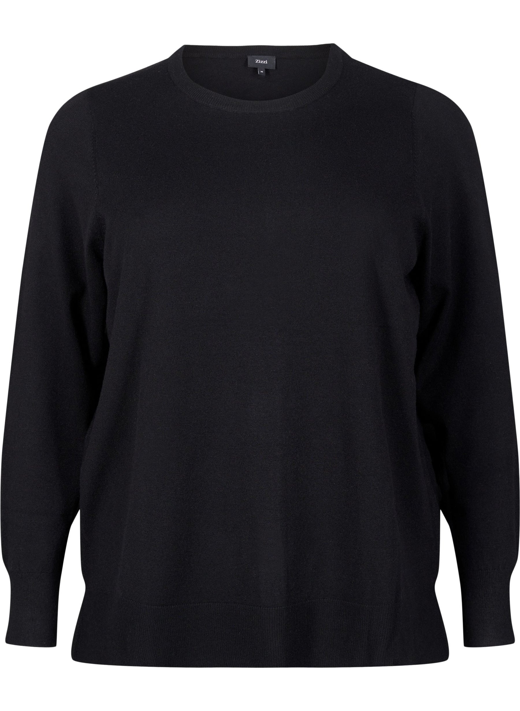 Zizzi Ella Soft Knit Jumper in Black