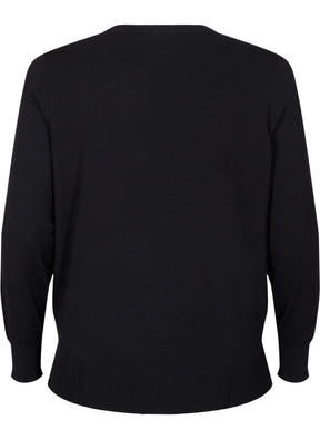 Zizzi Ella Soft Knit Jumper in Black