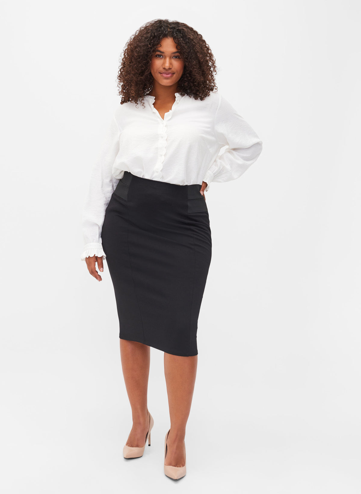 Zizzi Nola Skirt in Black