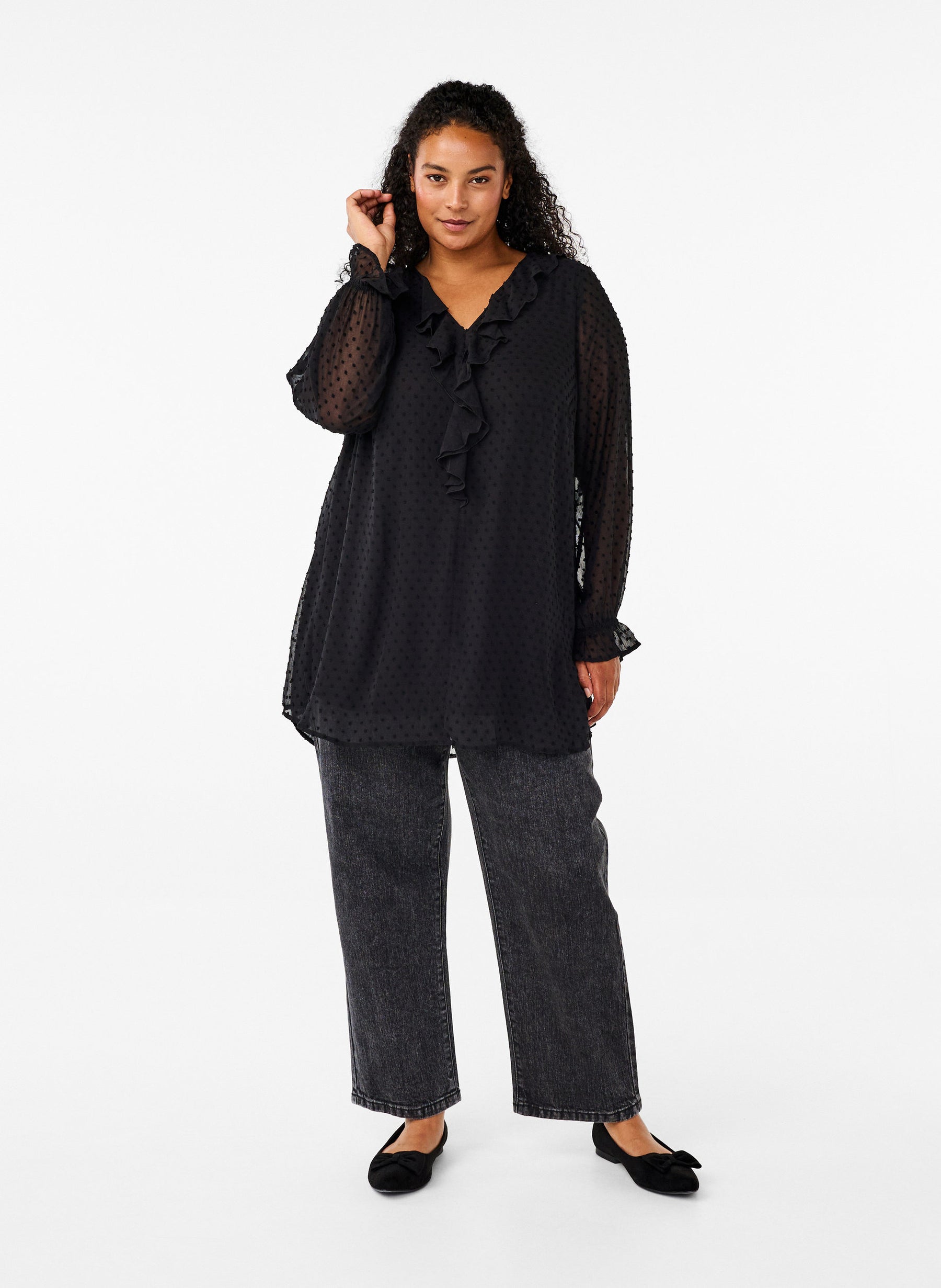 Zizzi Silvia Tunic in Black