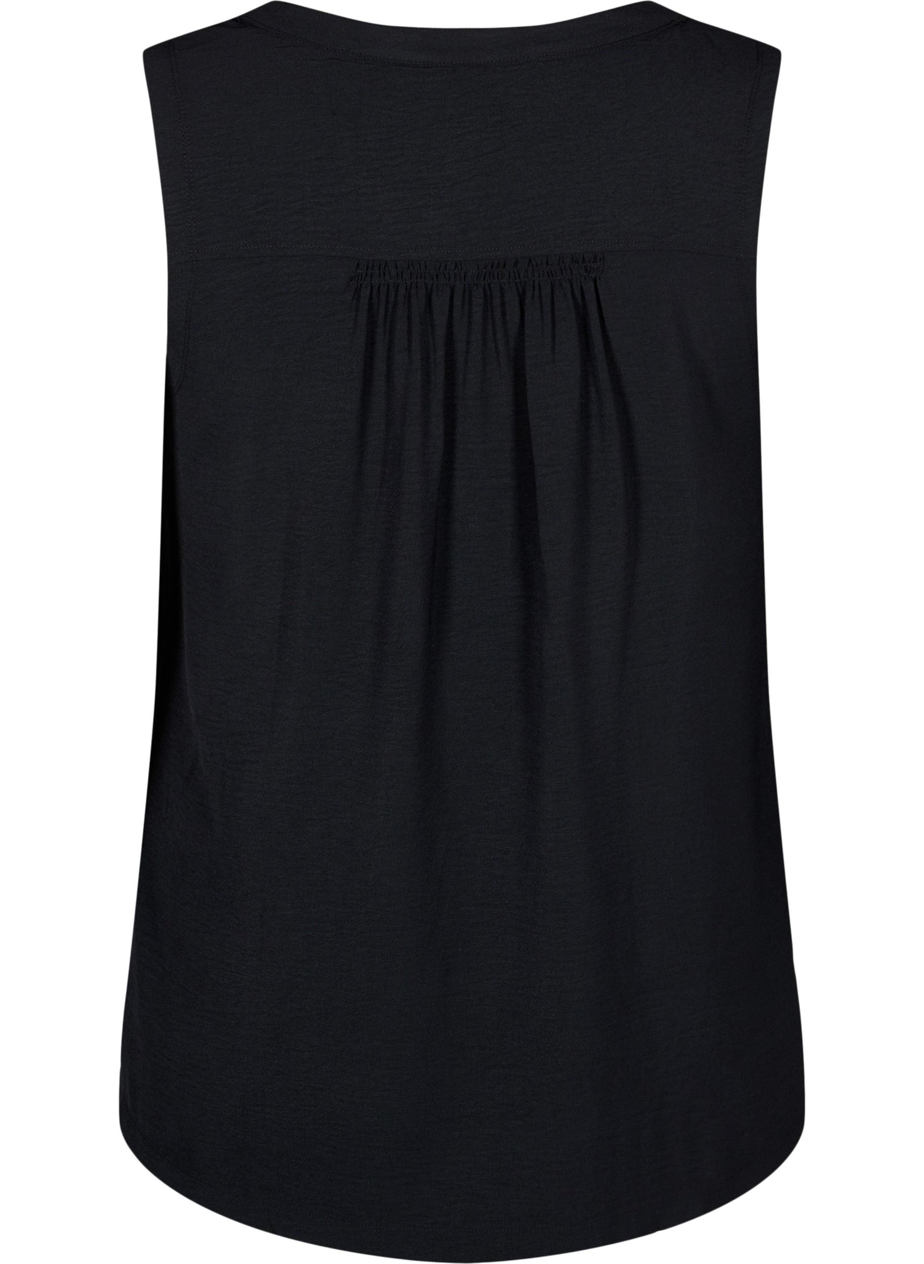 Zizzi Fiffa Sleeveless Top in Black