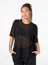 Zizzi Larasy Lace Blouse in Black