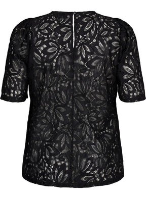 Zizzi Larasy Lace Blouse in Black