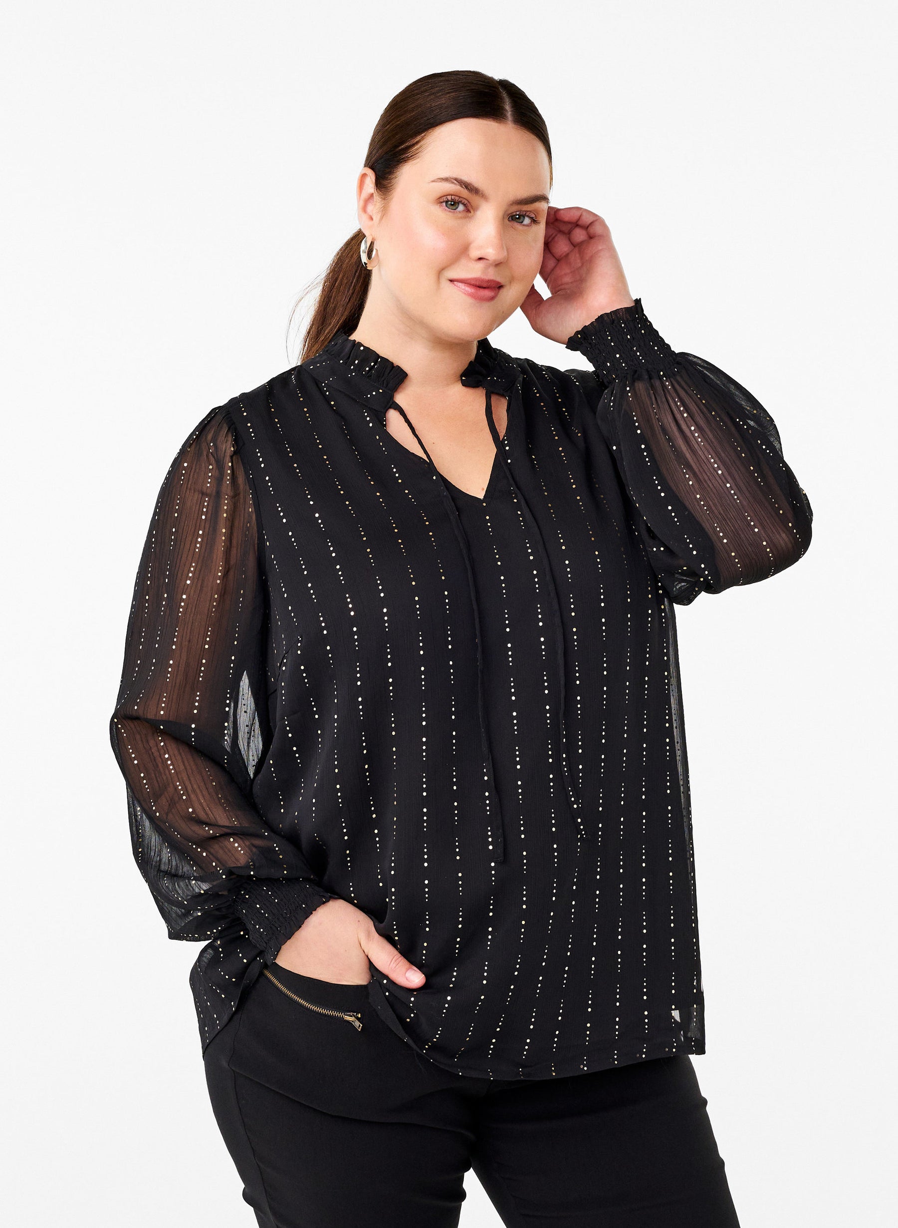 Zizzi Maura Blouse in Black