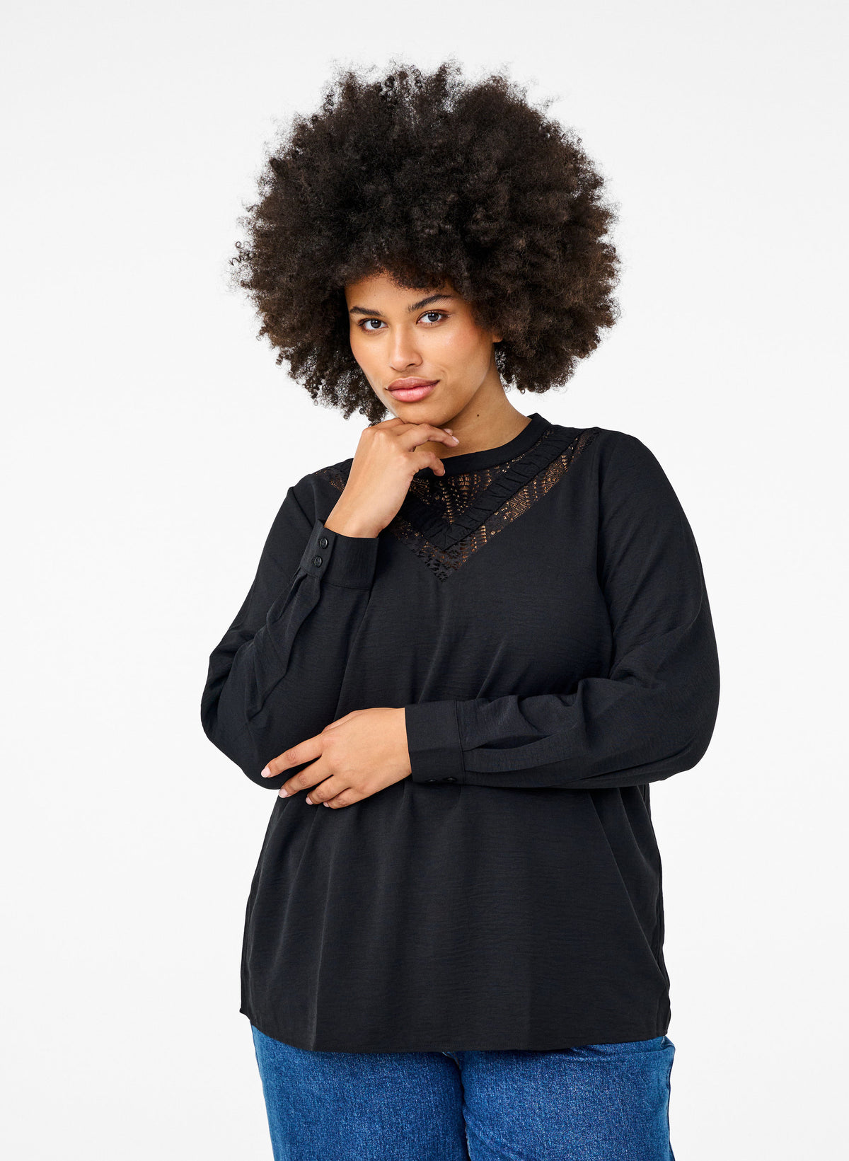 Zizzi Kamma Blouse in Black