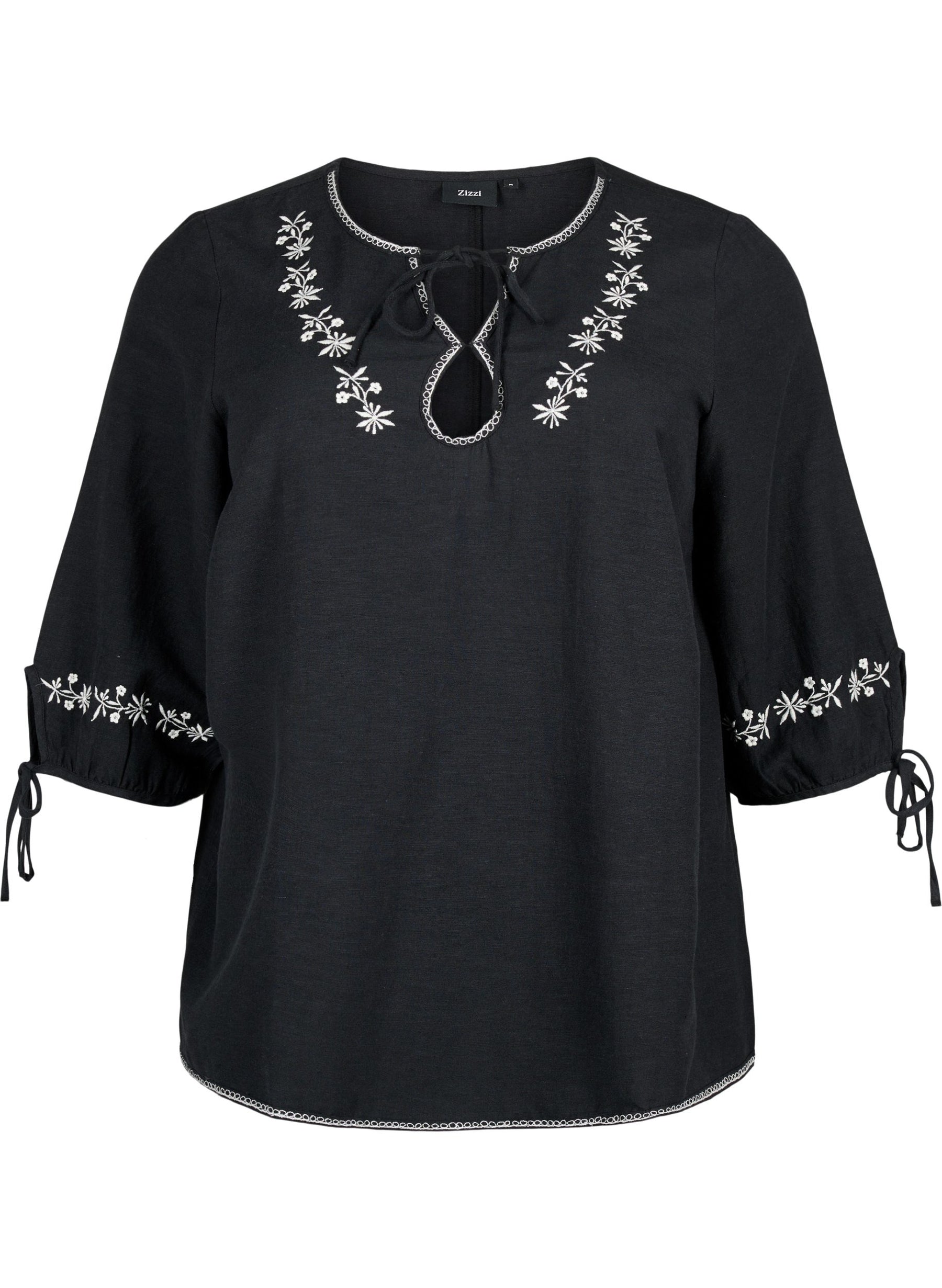 Zizzi Flex Blouse in Black