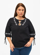 Zizzi Flex Blouse in Black