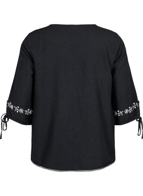 Zizzi Flex Blouse in Black