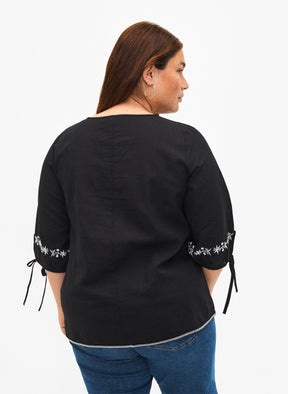 Zizzi Flex Blouse in Black