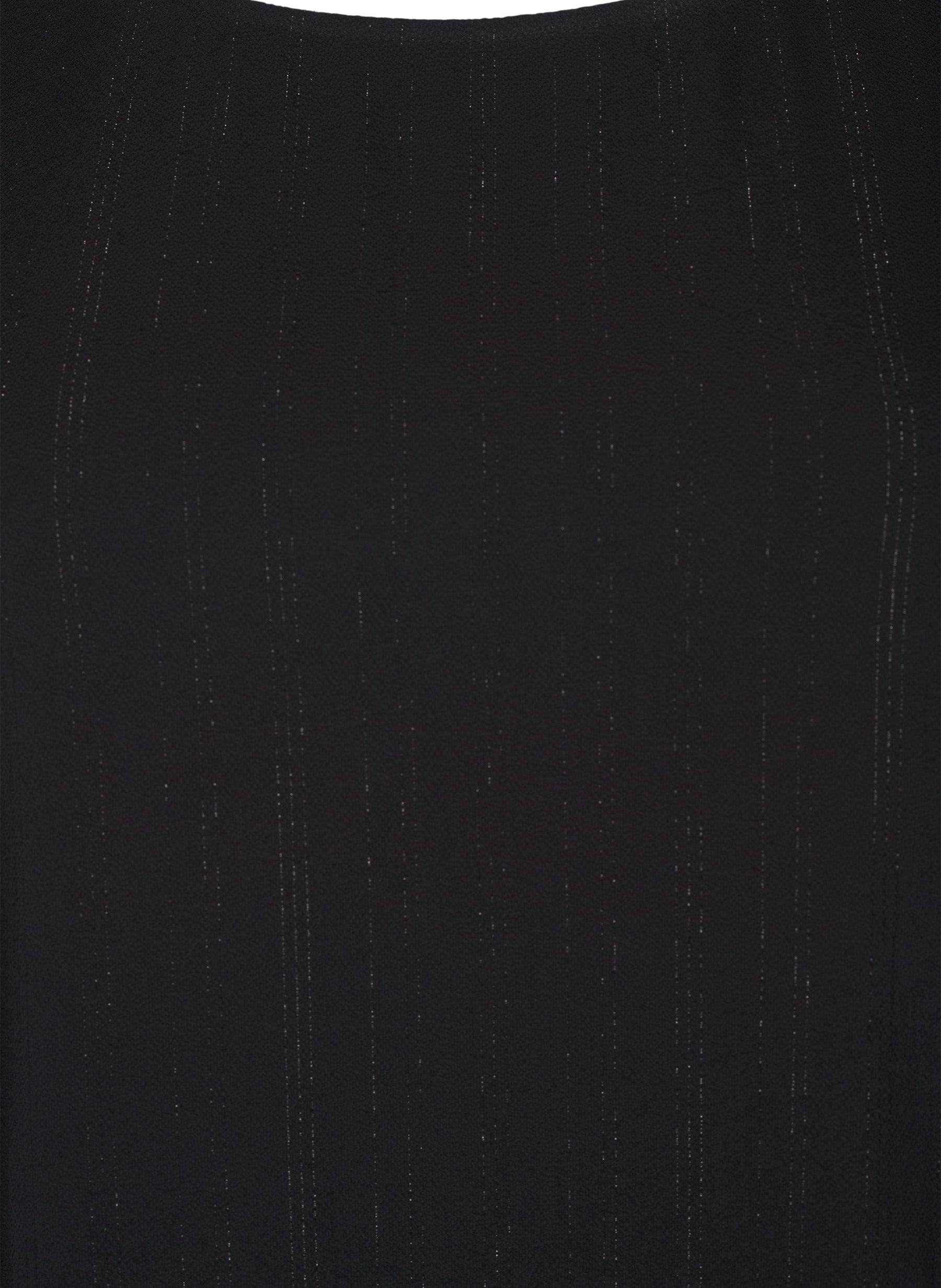 Zizzi Anni Blouse in Black Glitter