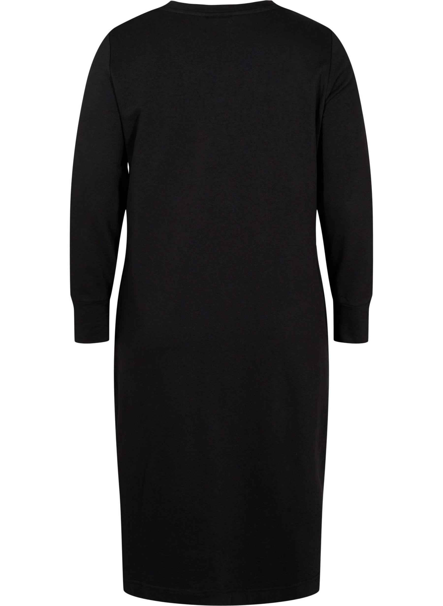 Zizzi Sia Sweater Dress in Black