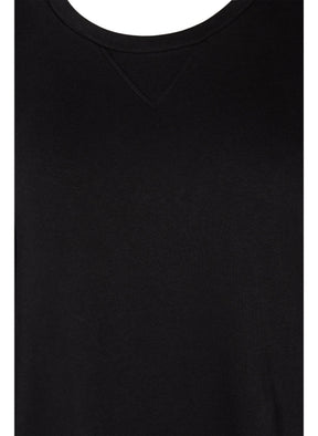 Zizzi Sia Sweater Dress in Black