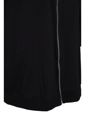 Zizzi Shelly Longline Hoodie in Black