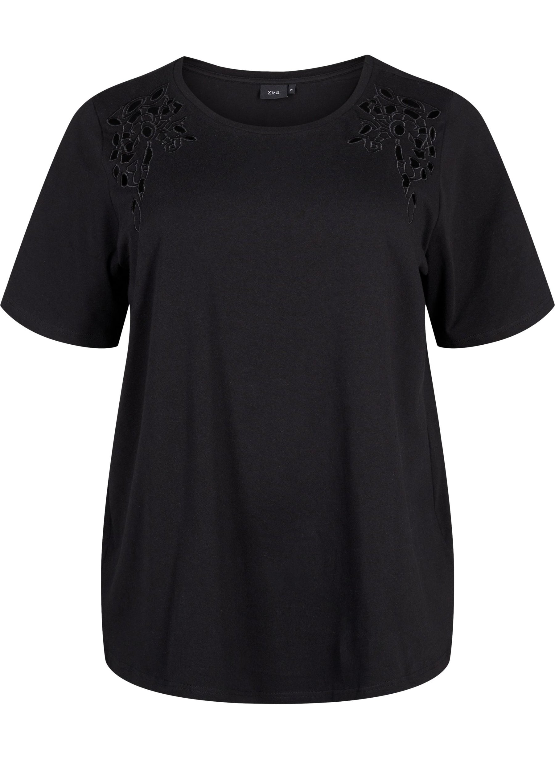 Zizzi Polly T-Shirt in Black