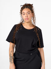 Zizzi Polly T-Shirt in Black