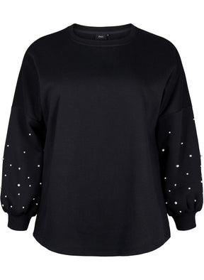 Zizzi Marissa Pearl Sweater in Black