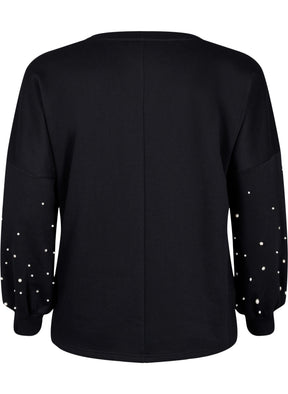 Zizzi Marissa Pearl Sweater in Black