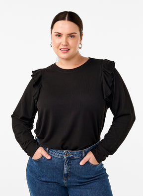 Zizzi Lucca Top in Black