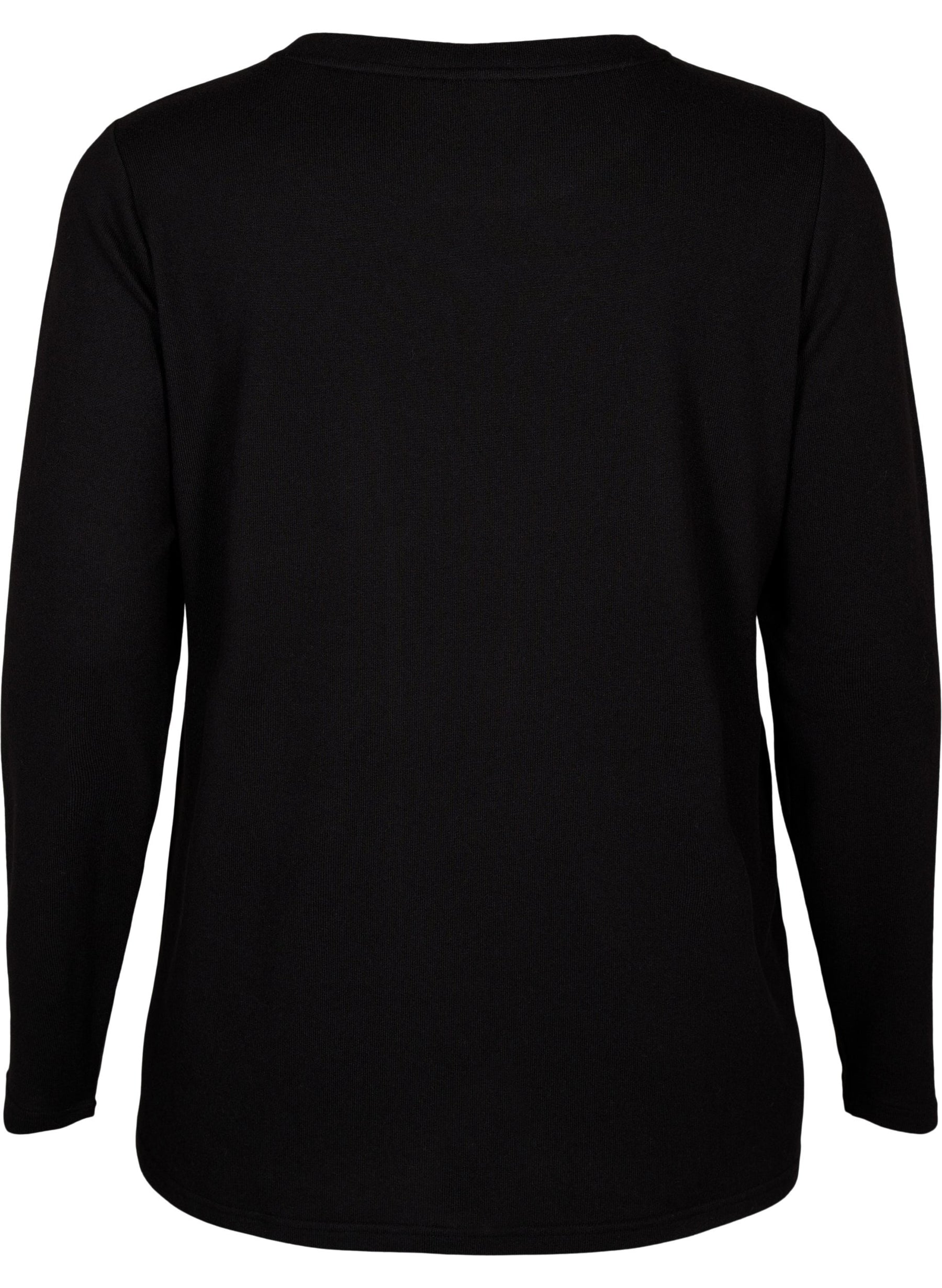 Zizzi Lucca Jumper in Black