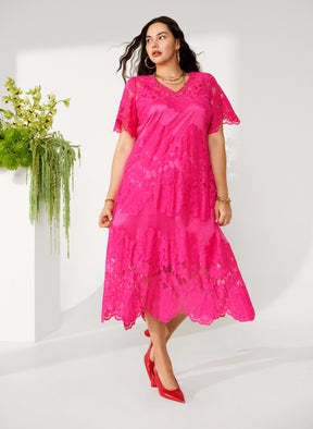 Zizzi Rilli Dress in Pink