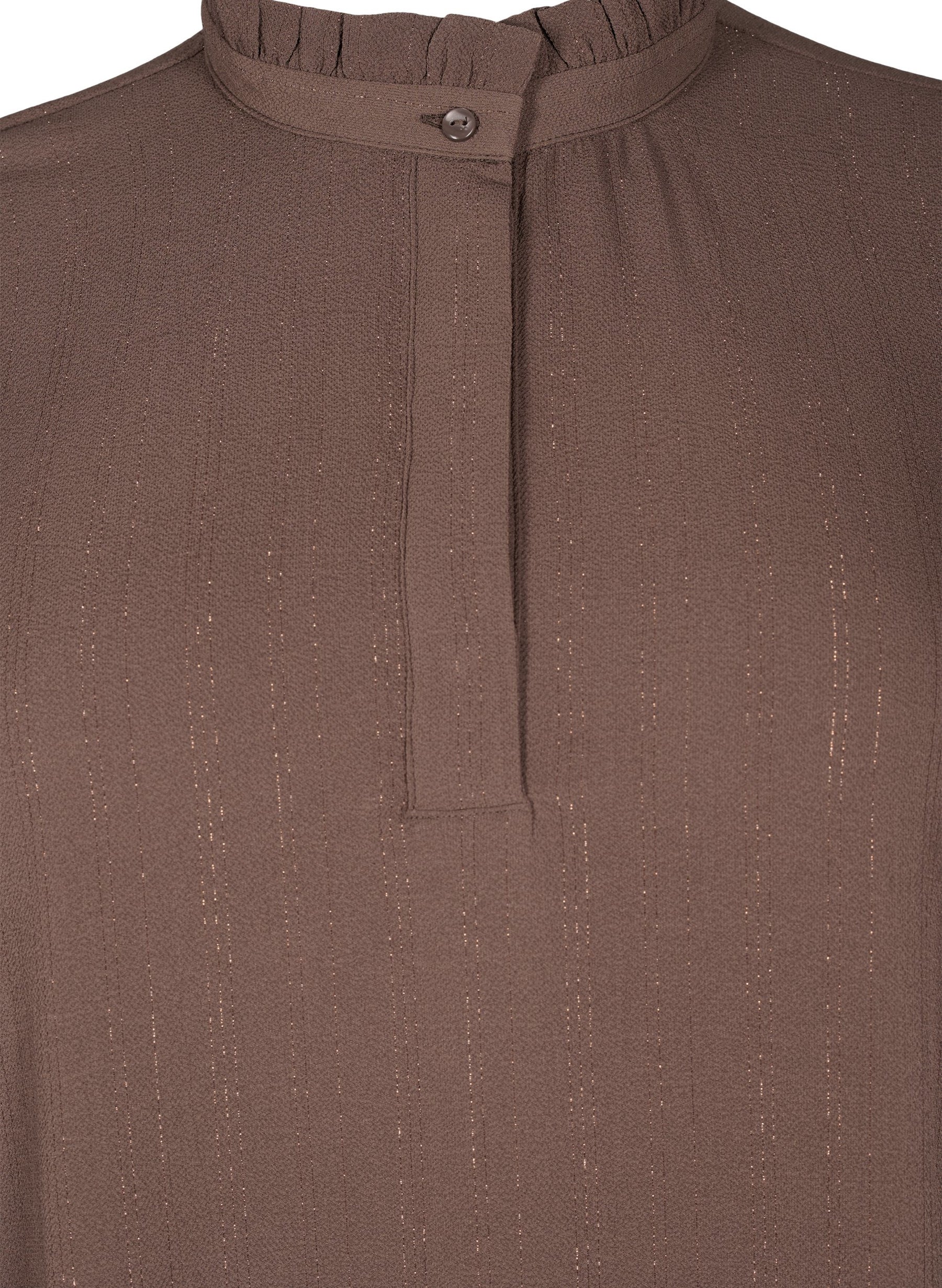 Zizzi Anni Glitter Dress in Chocolate