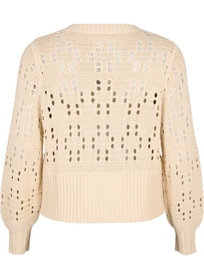 Zizzi Daisy Cardigan in Beige