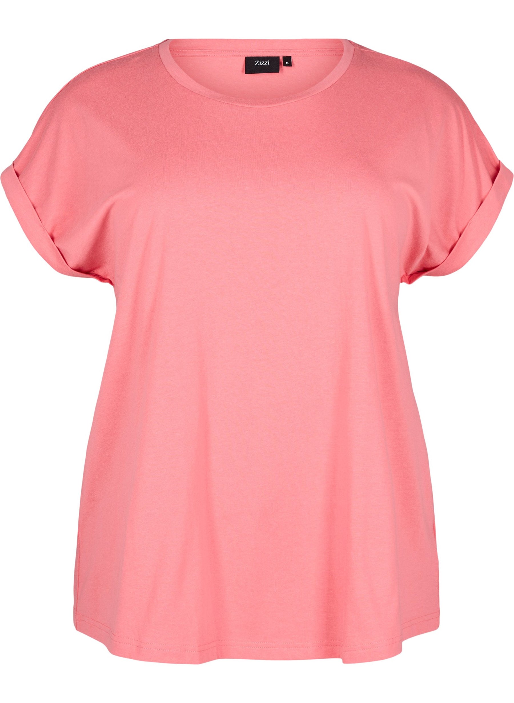 Zizzi Katja T-Shirt in Coral