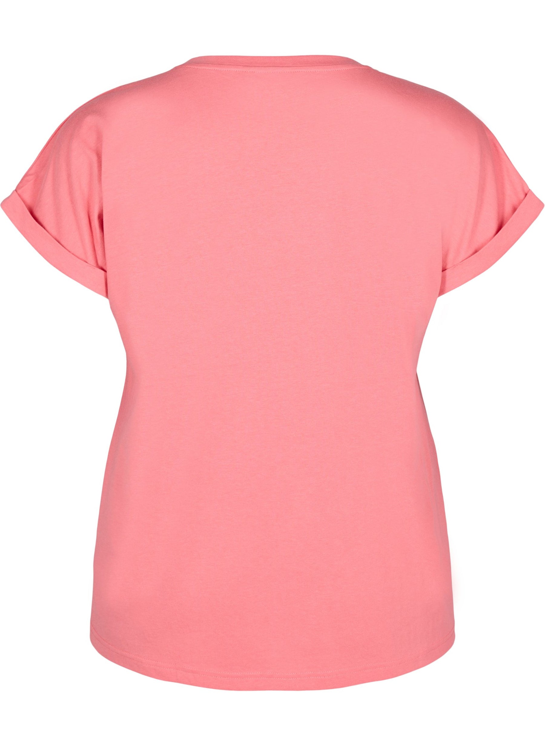 Zizzi Katja T-Shirt in Coral