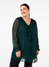 Zizzi Silvia Tunic in Green