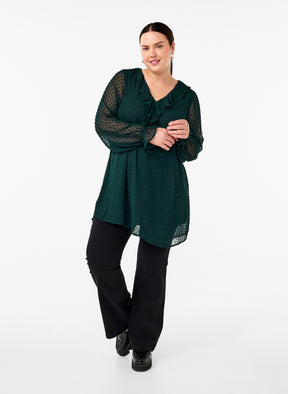 Zizzi Silvia Tunic in Green