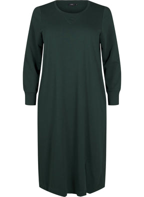 Zizzi Sia Sweater Dress in Green