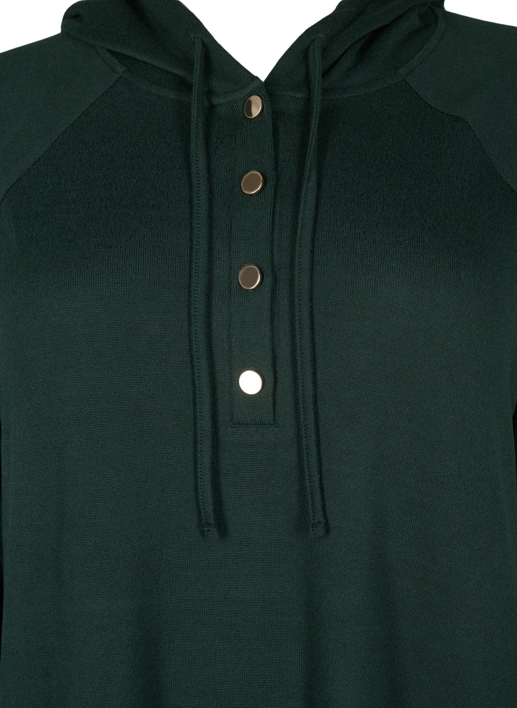 Zizzi Lucca Hooded Dress in Green