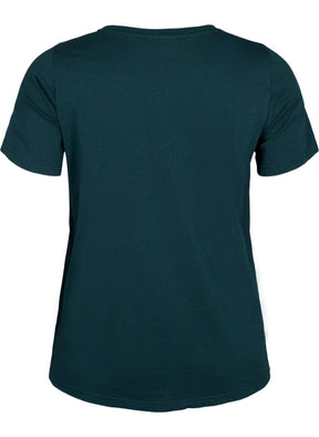 Zizzi Christmas Tree T-Shirt in Green