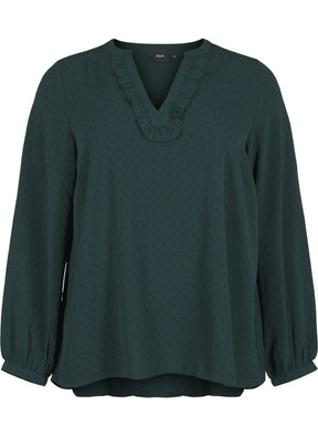 Zizzi Lukka Blouse in Green