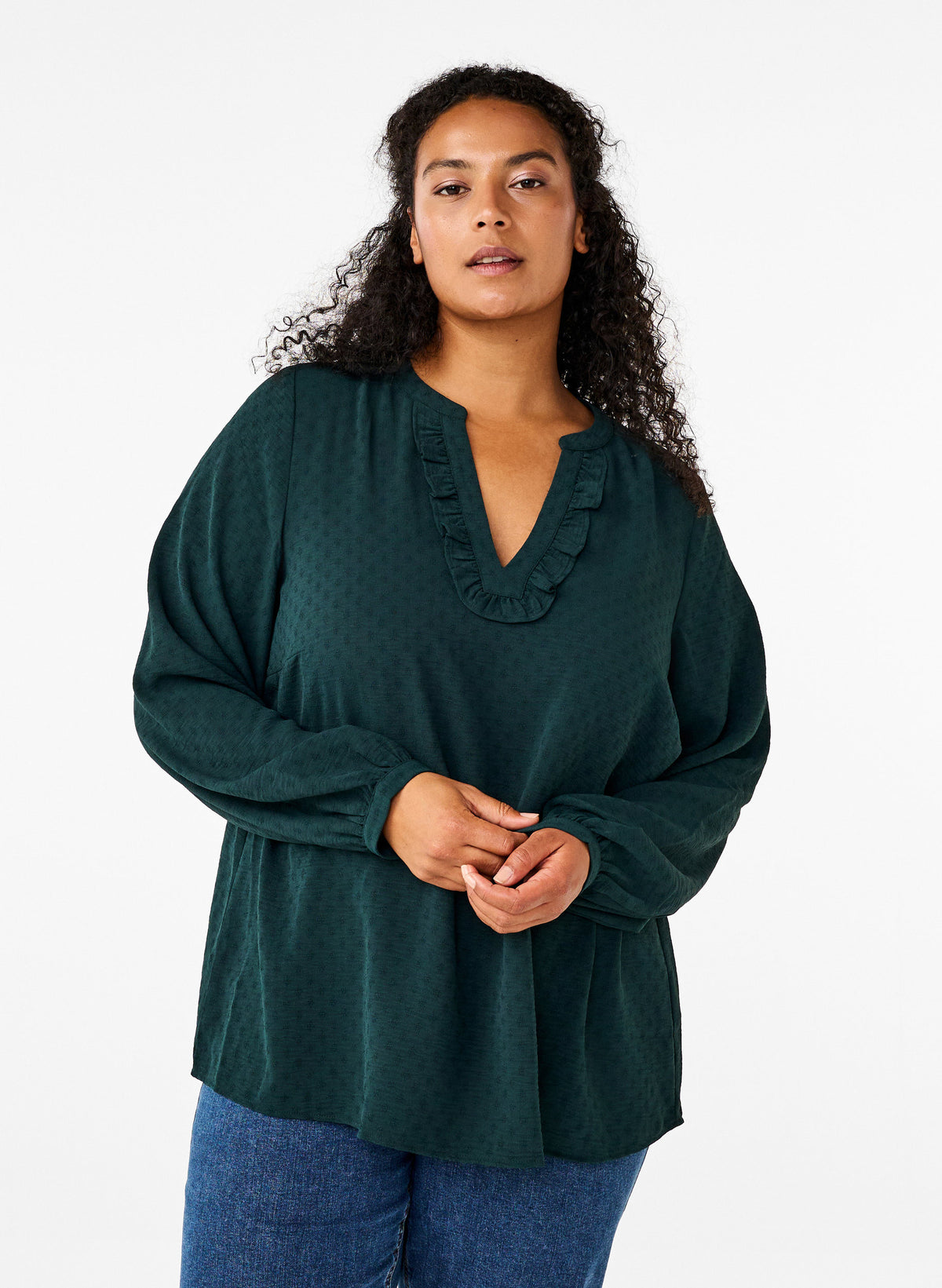 Zizzi Lukka Blouse in Green