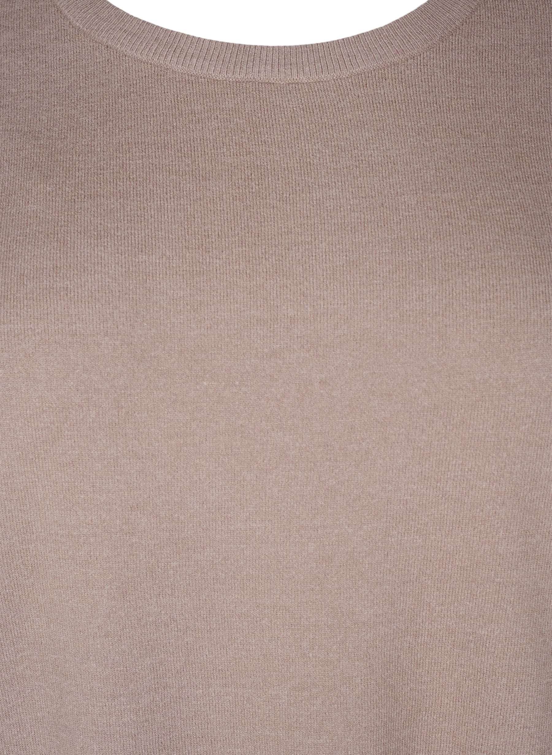 Zizzi Ella Soft Knit Jumper in Taupe