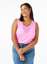 Zizzi Mel Vest in Pink