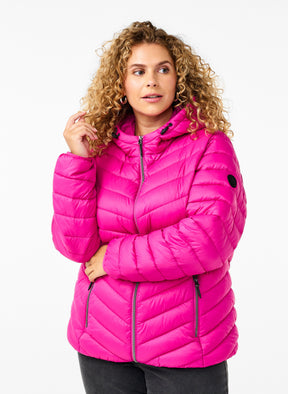 Zizzi Sally Lightweight Jacket in Fuchsia